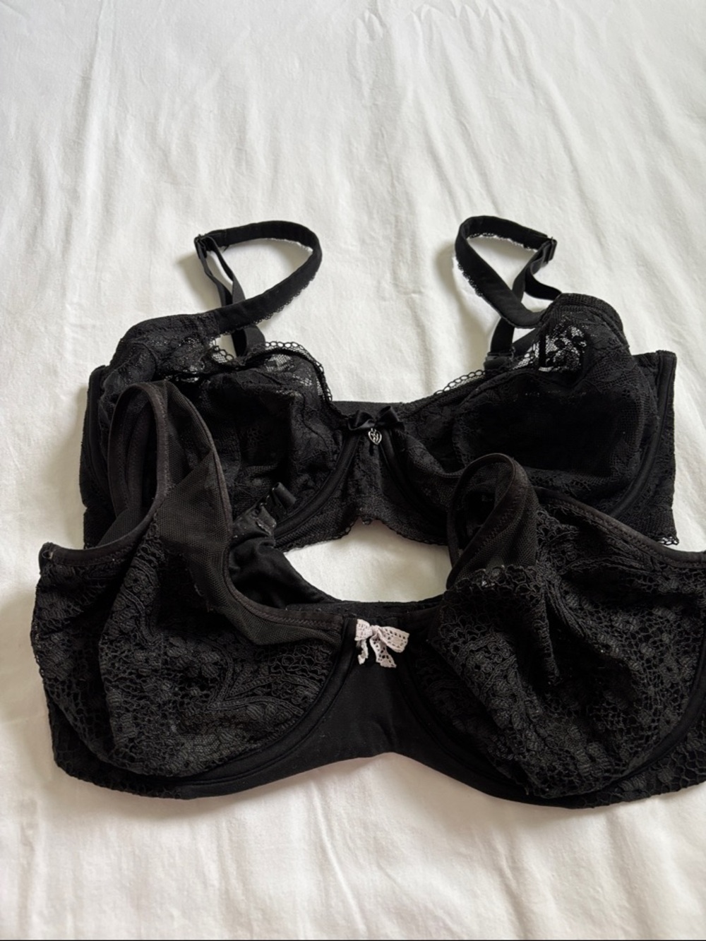 Victoria's Secret Black Lace Underwire Bra Duo